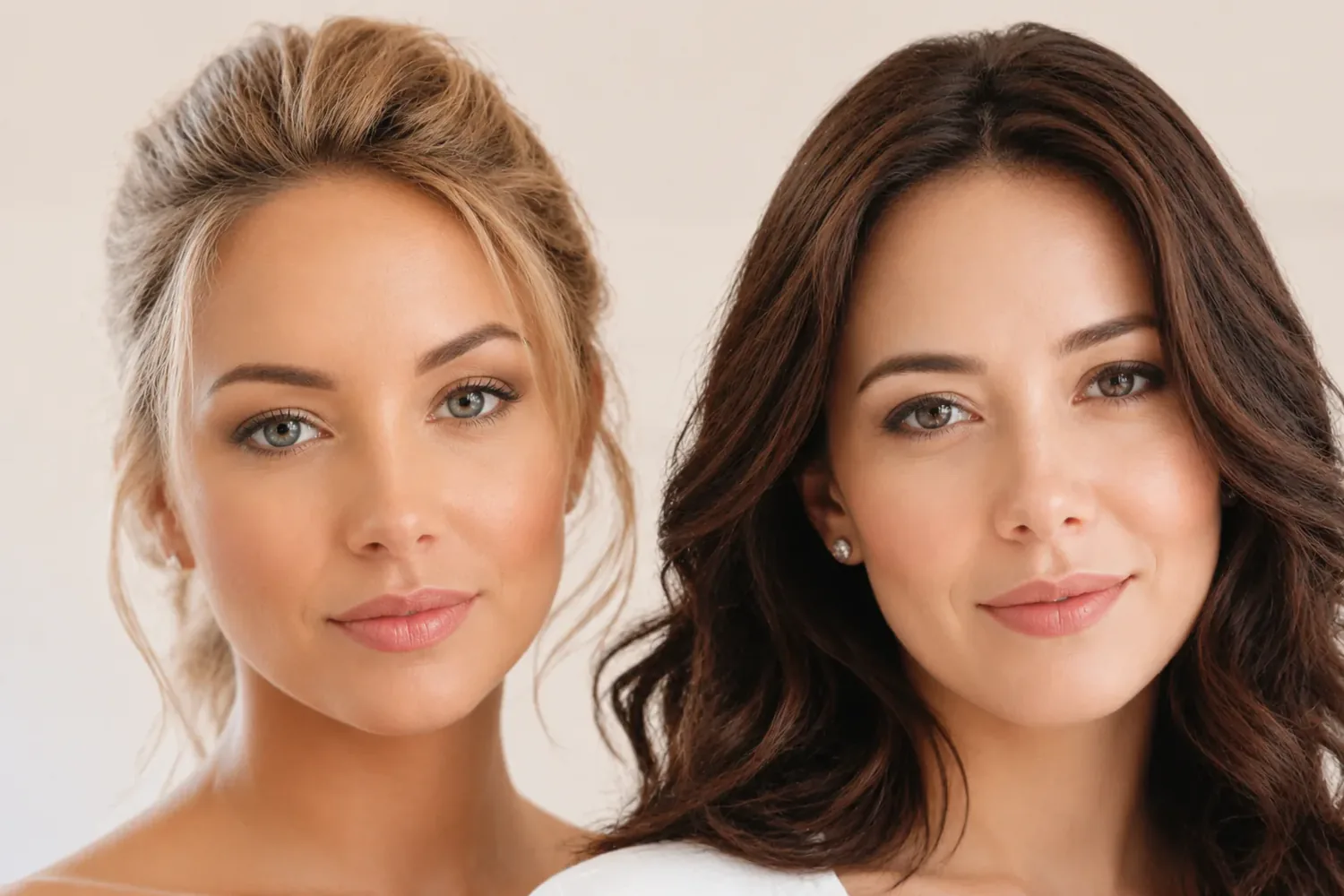 beautiful woman after derma fillers at dermatologist