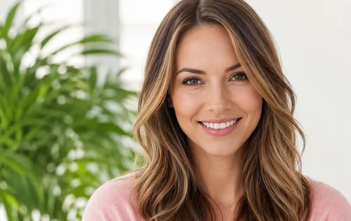 happy beautiful woman smiling